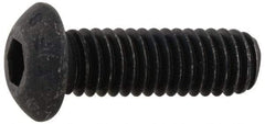 Value Collection - #10-24 UNC Hex Socket Drive, Button Screw - Alloy Steel, Black Oxide Finish, 1/4" Length Under Head - Exact Industrial Supply