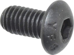 Value Collection - #10-32 UNF Hex Socket Drive, Button Screw - Alloy Steel, Black Oxide Finish, 3/8" Length Under Head - Exact Industrial Supply