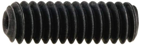 Value Collection - #10-24 UNC, 1/4" OAL, Cup Point Set Screw - Grade 8 Steel, 3/32" Key - Exact Industrial Supply