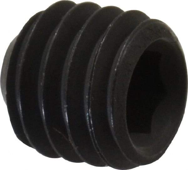 Value Collection - #10-32 UNF, 3/16" OAL, Cup Point Set Screw - Grade 8 Steel, 3/32" Key - Exact Industrial Supply