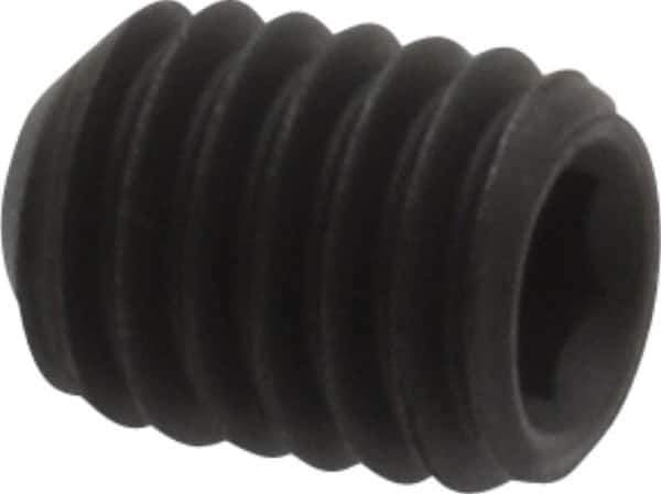 Value Collection - #10-32 UNF, 1/4" OAL, Cup Point Set Screw - Grade 8 Steel, 3/32" Key - Exact Industrial Supply