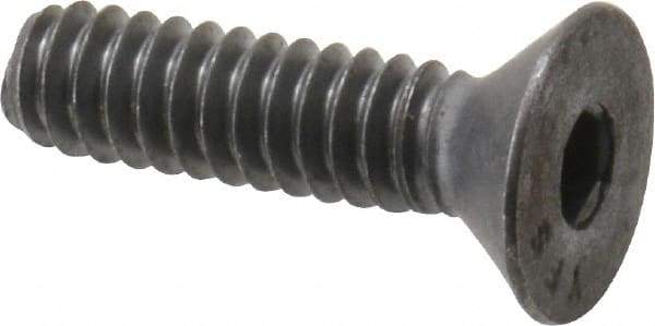 Value Collection - #10-24 UNC Hex Socket Drive, Flat Screw - Alloy Steel, Black Oxide Finish, 3/4" OAL - Exact Industrial Supply