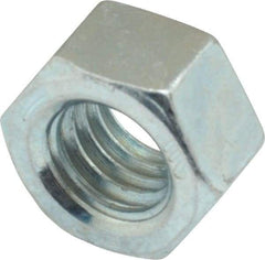 Value Collection - 1/2-13 UNC Steel Right Hand Hex Nut - 3/4" Across Flats, 7/16" High, Zinc-Plated Finish - Exact Industrial Supply