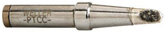 Weller - 1/8 Inch Point Single Flat Soldering Iron Tip - Series PT, For Use with Soldering Station - Exact Industrial Supply