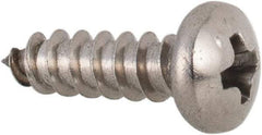 Value Collection - #4 Pan Head Phillips Sheet Metal Screw - Stainless Steel, 3/8" Length Under Head, Grade 316 - Exact Industrial Supply