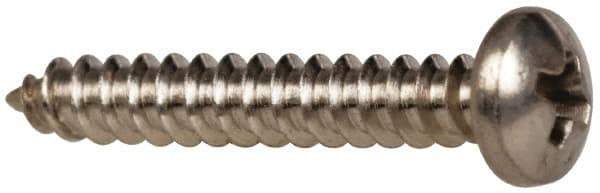 Value Collection - #4 Pan Head Phillips Sheet Metal Screw - Stainless Steel, 3/4" Length Under Head, Grade 316 - Exact Industrial Supply
