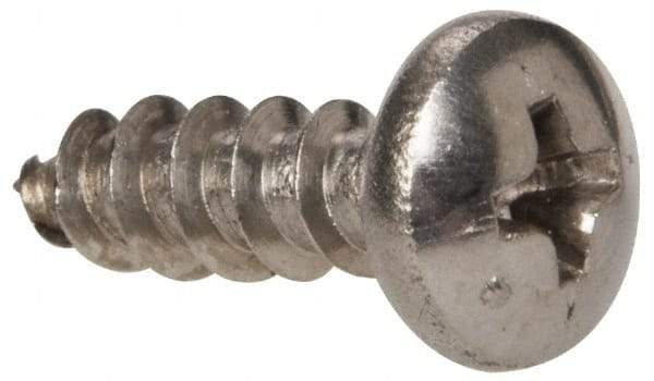 Value Collection - #10 Pan Head Phillips Sheet Metal Screw - Stainless Steel, 5/8" Length Under Head, Grade 316 - Exact Industrial Supply