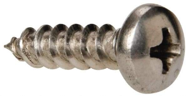 Value Collection - #10 Pan Head Phillips Sheet Metal Screw - Stainless Steel, 3/4" Length Under Head, Grade 316 - Exact Industrial Supply