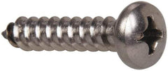 Value Collection - #10 Pan Head Phillips Sheet Metal Screw - Stainless Steel, 1-1/4" Length Under Head, Grade 316 - Exact Industrial Supply