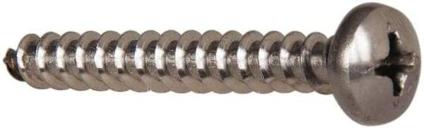 Value Collection - #10 Pan Head Phillips Sheet Metal Screw - Stainless Steel, 1-1/2" Length Under Head, Grade 316 - Exact Industrial Supply