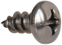 Value Collection - #12 Pan Head Phillips Sheet Metal Screw - Stainless Steel, 1/2" Length Under Head, Grade 316 - Exact Industrial Supply
