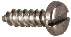 Value Collection - #4 Pan Head Slotted Sheet Metal Screw - Stainless Steel, 3/8" Length Under Head, Grade 316 - Exact Industrial Supply