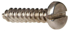 Value Collection - #4 Pan Head Slotted Sheet Metal Screw - Stainless Steel, 1/2" Length Under Head, Grade 316 - Exact Industrial Supply
