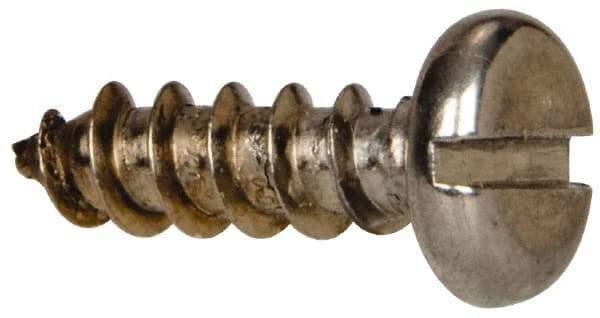Value Collection - #10 Pan Head Slotted Sheet Metal Screw - Stainless Steel, 5/8" Length Under Head, Grade 316 - Exact Industrial Supply
