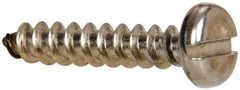 Value Collection - #10 Pan Head Slotted Sheet Metal Screw - Stainless Steel, 1" Length Under Head, Grade 316 - Exact Industrial Supply
