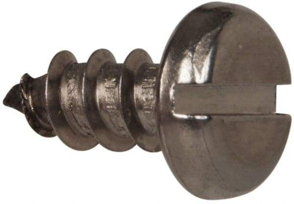 Value Collection - #12 Pan Head Slotted Sheet Metal Screw - Stainless Steel, 1/2" Length Under Head, Grade 316 - Exact Industrial Supply