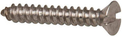 Value Collection - #4 Flat Head Slotted Sheet Metal Screw - Stainless Steel, 3/4" OAL, Grade 316 - Exact Industrial Supply