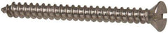 Value Collection - #6 Flat Head Slotted Sheet Metal Screw - Stainless Steel, 1-1/2" OAL, Grade 316 - Exact Industrial Supply