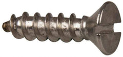 Value Collection - #10 Flat Head Slotted Sheet Metal Screw - Stainless Steel, 3/4" OAL, Grade 316 - Exact Industrial Supply