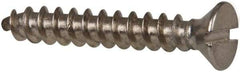 Value Collection - #10 Flat Head Slotted Sheet Metal Screw - Stainless Steel, 1-1/4" OAL, Grade 316 - Exact Industrial Supply