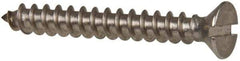 Value Collection - #10 Flat Head Slotted Sheet Metal Screw - Stainless Steel, 1-1/2" OAL, Grade 316 - Exact Industrial Supply