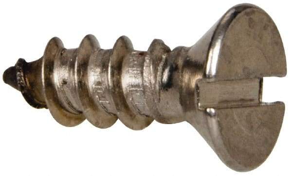 Value Collection - #14 Flat Head Slotted Sheet Metal Screw - Stainless Steel, 3/4" OAL, Grade 316 - Exact Industrial Supply