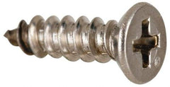 Value Collection - #10 Flat Head Phillips Sheet Metal Screw - Stainless Steel, 1-1/2" OAL, Grade 316 - Exact Industrial Supply