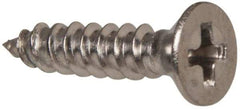 Value Collection - #4 Flat Head Phillips Sheet Metal Screw - Stainless Steel, 1/2" OAL, Grade 316 - Exact Industrial Supply