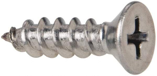 Value Collection - #10 Flat Head Phillips Sheet Metal Screw - Stainless Steel, 3/4" OAL, Grade 316 - Exact Industrial Supply