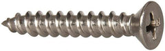 Value Collection - #10 Flat Head Phillips Sheet Metal Screw - Stainless Steel, 1-1/4" OAL, Grade 316 - Exact Industrial Supply