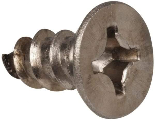 Value Collection - #12 Flat Head Phillips Sheet Metal Screw - Stainless Steel, 1/2" OAL, Grade 316 - Exact Industrial Supply