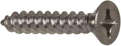 Value Collection - #12 Flat Head Phillips Sheet Metal Screw - Stainless Steel, 1-1/4" OAL, Grade 316 - Exact Industrial Supply