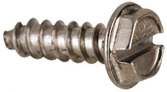 Value Collection - #12 Hex Washer Head Slotted Sheet Metal Screw - Stainless Steel, 3/4" Length Under Head, Grade 316 - Exact Industrial Supply