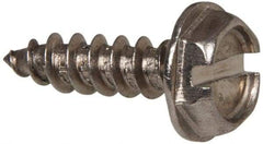 Value Collection - #6 Hex Washer Head Slotted Sheet Metal Screw - Stainless Steel, 1/2" Length Under Head, Grade 316 - Exact Industrial Supply