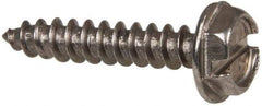 Value Collection - #6 Hex Washer Head Slotted Sheet Metal Screw - Stainless Steel, 3/4" Length Under Head, Grade 316 - Exact Industrial Supply