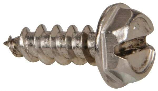 Value Collection - #10 Hex Washer Head Slotted Sheet Metal Screw - Stainless Steel, 5/8" Length Under Head, Grade 316 - Exact Industrial Supply