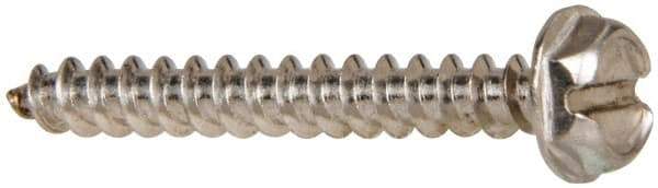 Value Collection - #10 Hex Washer Head Slotted Sheet Metal Screw - Stainless Steel, 3/4" Length Under Head, Grade 316 - Exact Industrial Supply