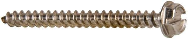 Value Collection - #10 Hex Washer Head Slotted Sheet Metal Screw - Stainless Steel, 2" Length Under Head, Grade 316 - Exact Industrial Supply