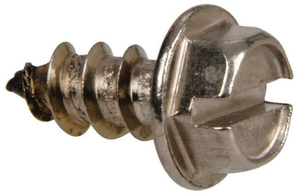 Value Collection - #12 Hex Washer Head Slotted Sheet Metal Screw - Stainless Steel, 1/2" Length Under Head, Grade 316 - Exact Industrial Supply