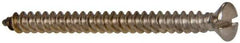 Value Collection - #8 Oval Head Slotted Sheet Metal Screw - Stainless Steel, 2" OAL, Grade 316 - Exact Industrial Supply