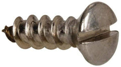 Value Collection - #10 Oval Head Slotted Sheet Metal Screw - Stainless Steel, 5/8" OAL, Grade 316 - Exact Industrial Supply