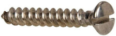 Value Collection - #10 Oval Head Slotted Sheet Metal Screw - Stainless Steel, 1-1/4" OAL, Grade 316 - Exact Industrial Supply