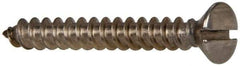 Value Collection - #10 Oval Head Slotted Sheet Metal Screw - Stainless Steel, 1-1/2" OAL, Grade 316 - Exact Industrial Supply