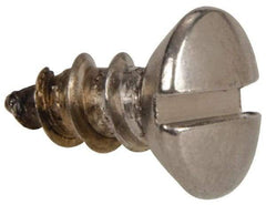 Value Collection - #12 Oval Head Slotted Sheet Metal Screw - Stainless Steel, 1/2" OAL, Grade 316 - Exact Industrial Supply