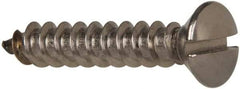 Value Collection - #12 Oval Head Slotted Sheet Metal Screw - Stainless Steel, 1-1/2" OAL, Grade 316 - Exact Industrial Supply