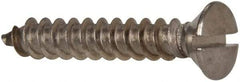 Value Collection - #14 Oval Head Slotted Sheet Metal Screw - Stainless Steel, 1-1/2" OAL, Grade 316 - Exact Industrial Supply