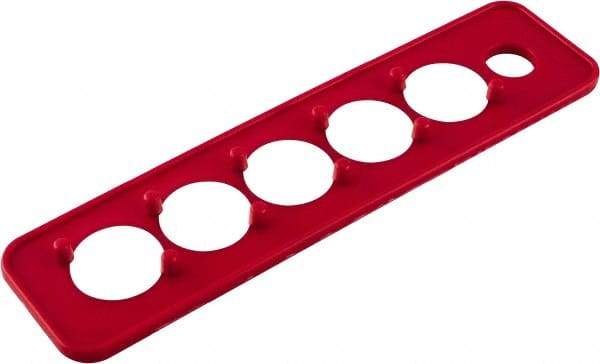 Triton - 10 Piece Capacity Magnetic Socket Holder Strip - 1/4" Drive, Red - Exact Industrial Supply