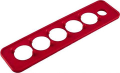 Triton - 10 Piece Capacity Magnetic Socket Holder Strip - 1/4" Drive, Red - Exact Industrial Supply