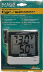 Extech - 14 to 140°F, 10 to 99% Humidity Range, Thermo-Hygrometer - 4% Relative Humidity Accuracy - Exact Industrial Supply