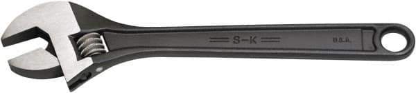 SK - 3/4" Jaw Capacity, 6" Standard Adjustable Wrench - Steel, Black Finish, 6" OAL - Exact Industrial Supply